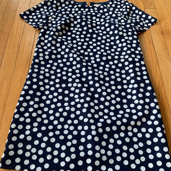 J.CREW, Size 4, Navy/White Polka Dot Dress - Picture 2 of 4